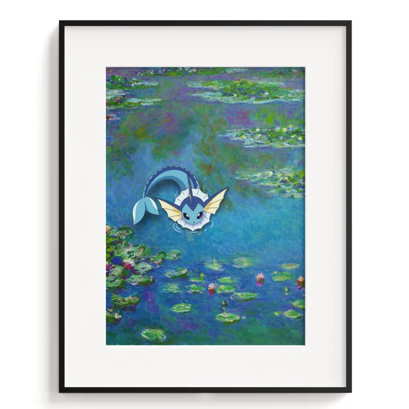 Pokémon Poster - Vaporeon Water Lilies