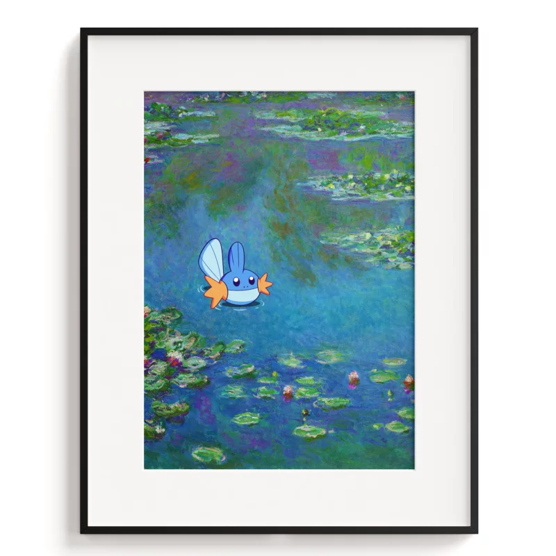 Pokémon Poster - Mudkip Water Lilies