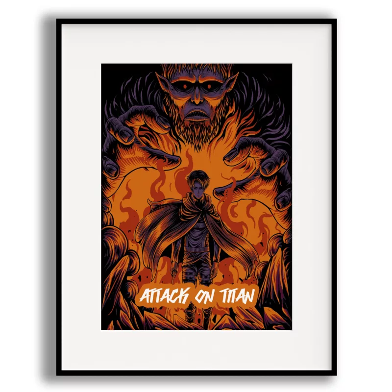 Attack on Titan Poster - Levi VS Beast Titan