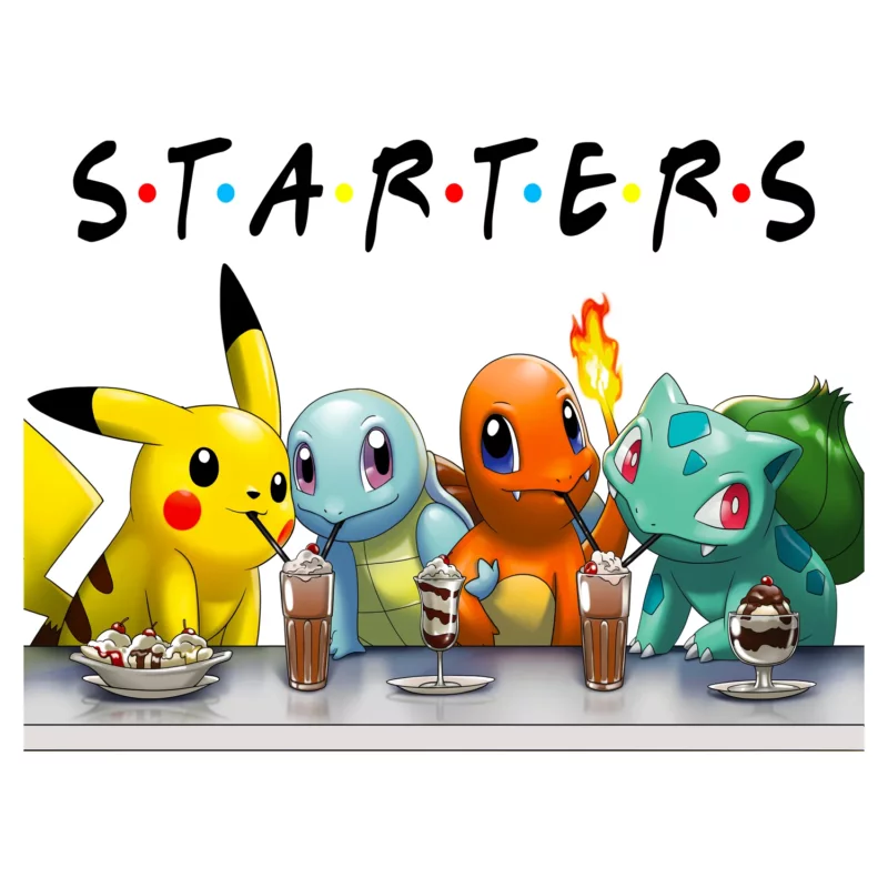 Pokémon Shirt - Starters Friends