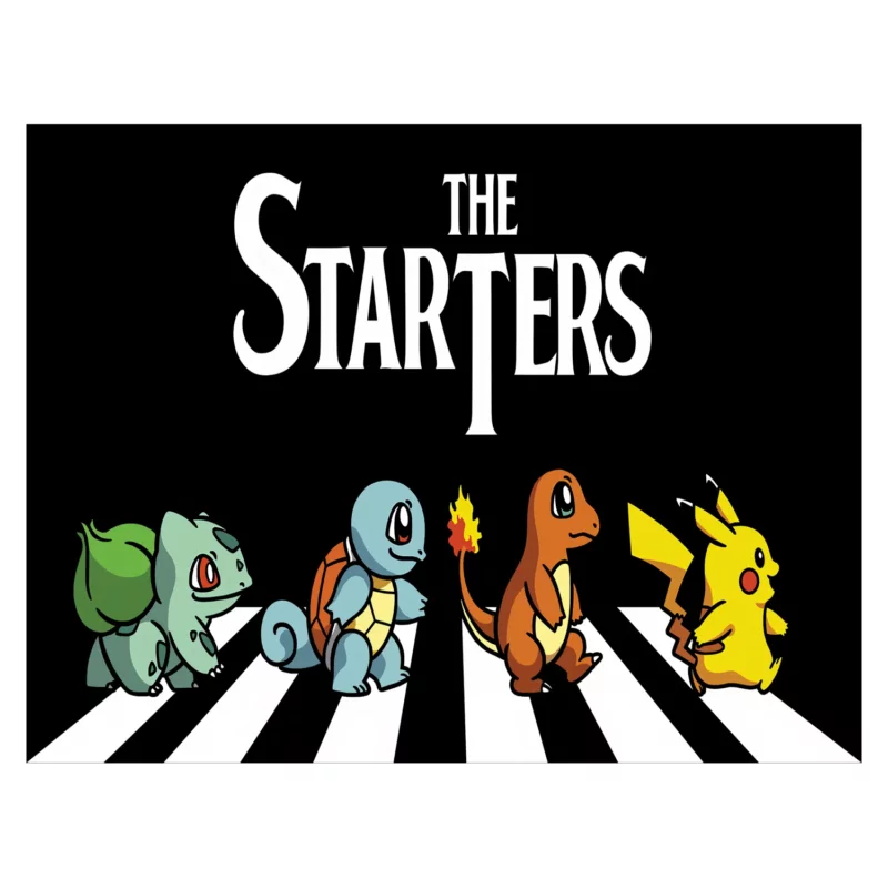 Pokémon Poster - Starters Abbey Road
