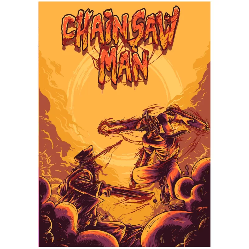 Chainsaw Man Poster - Denji VS Katana Man
