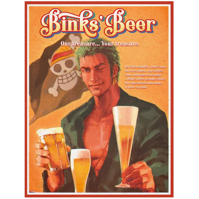 One Piece Poster - Zoro Beer