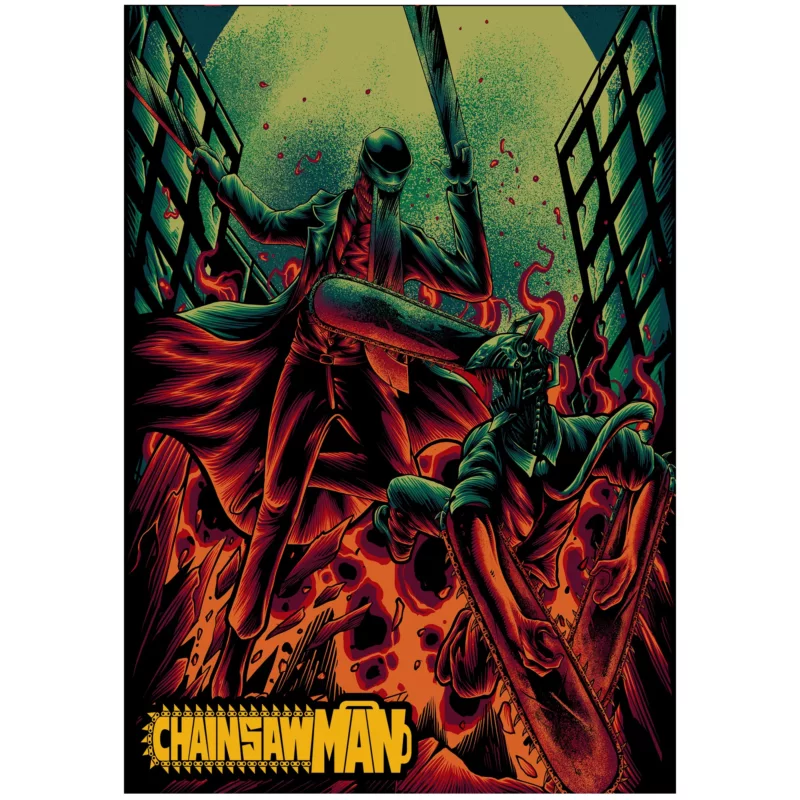 Chainsaw Man Shirt - Denji VS Katana Man